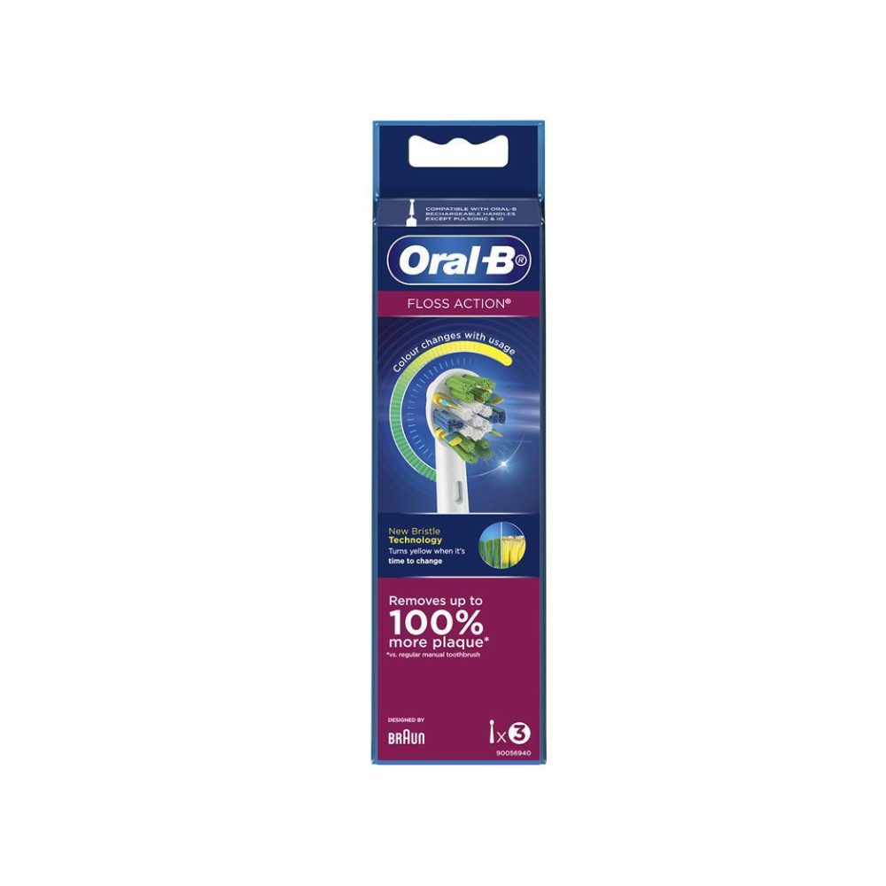 2 x Oral-B Vitality Plus Power Floss Action Electric Toothbrush Head Refill 3 Pack
