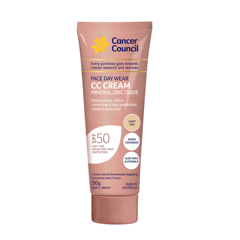 5 x Cancer Council Face Day Wear CC Cream SPF50 50g - Light Tint