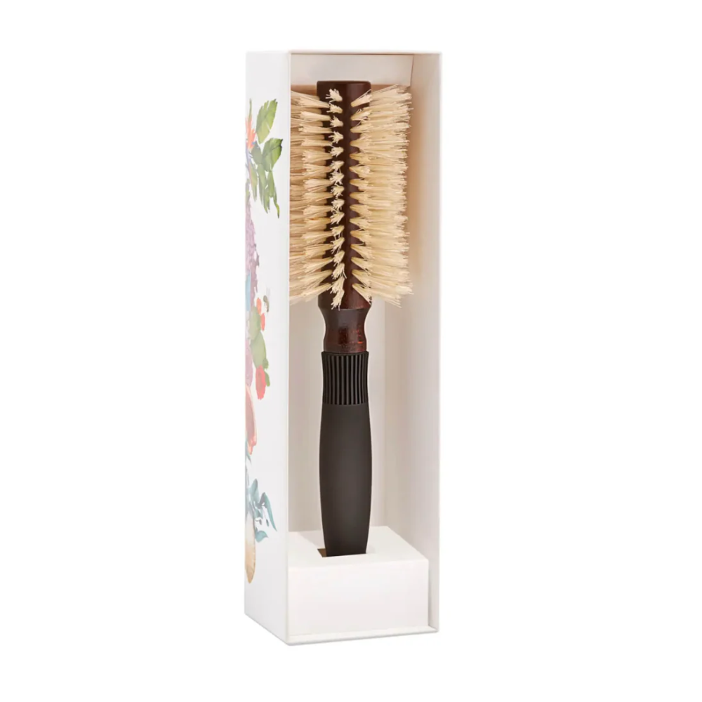 Christophe Robin Pre-Curved Blowdry Hairbrush 12 Rows with Natural Boar-Bristle & Wood