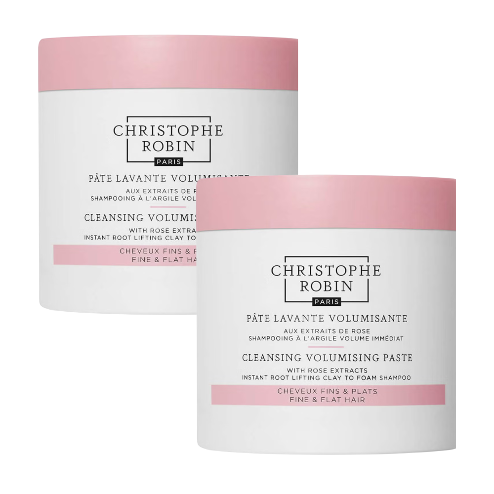 2 x Christophe Robin Cleansing Volumizing Paste Clay to Foam Shampoo 75mL
