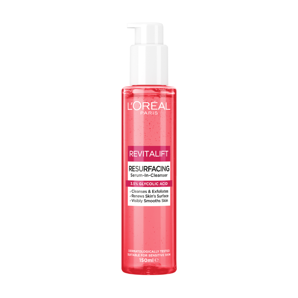 3 x L'Oreal Paris Revitalift Resurfacing Glycolic Serum-In-Cleanser 150mL