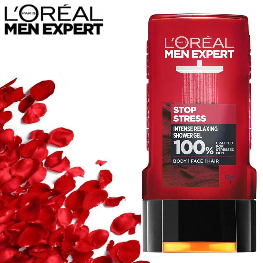 3 x L'Oreal Paris Men Expert Stop Stress Intense Relaxing Shower Gel 300mL