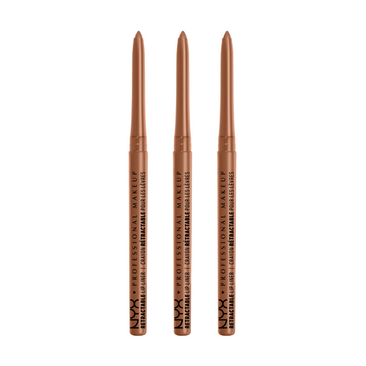 3 x NYX Professional Makeup Lip Liner Retractable Lip Liner 0.31g - Natural