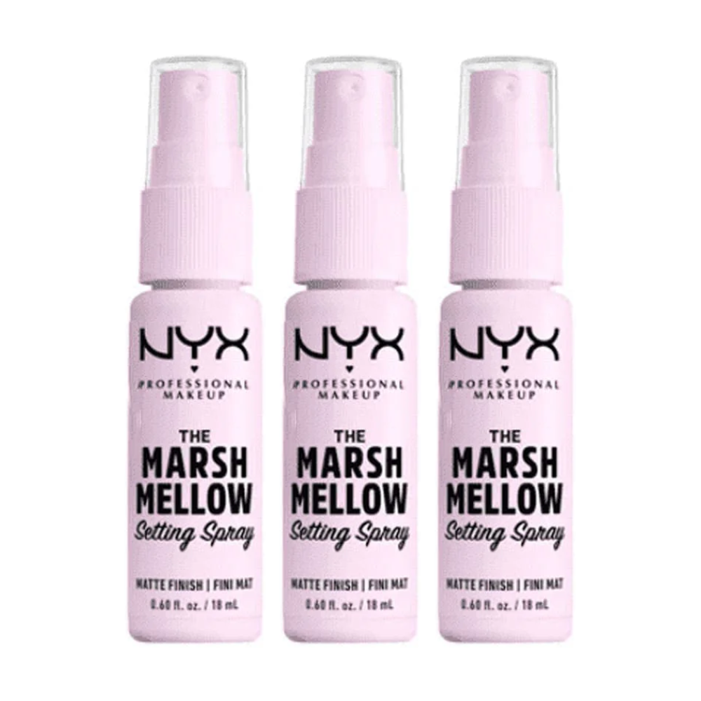 3 x NYX Professional Makeup The Marshmellow Setting Spray Matte Finish 18mL
