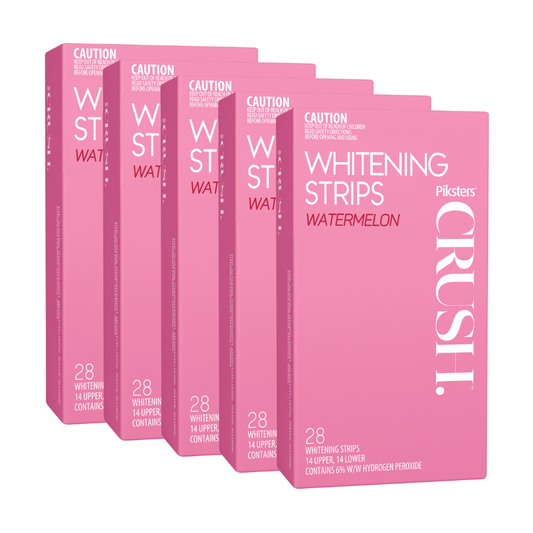 5 x Piksters Crush Whitening Strips 28 Pack - Watermelon