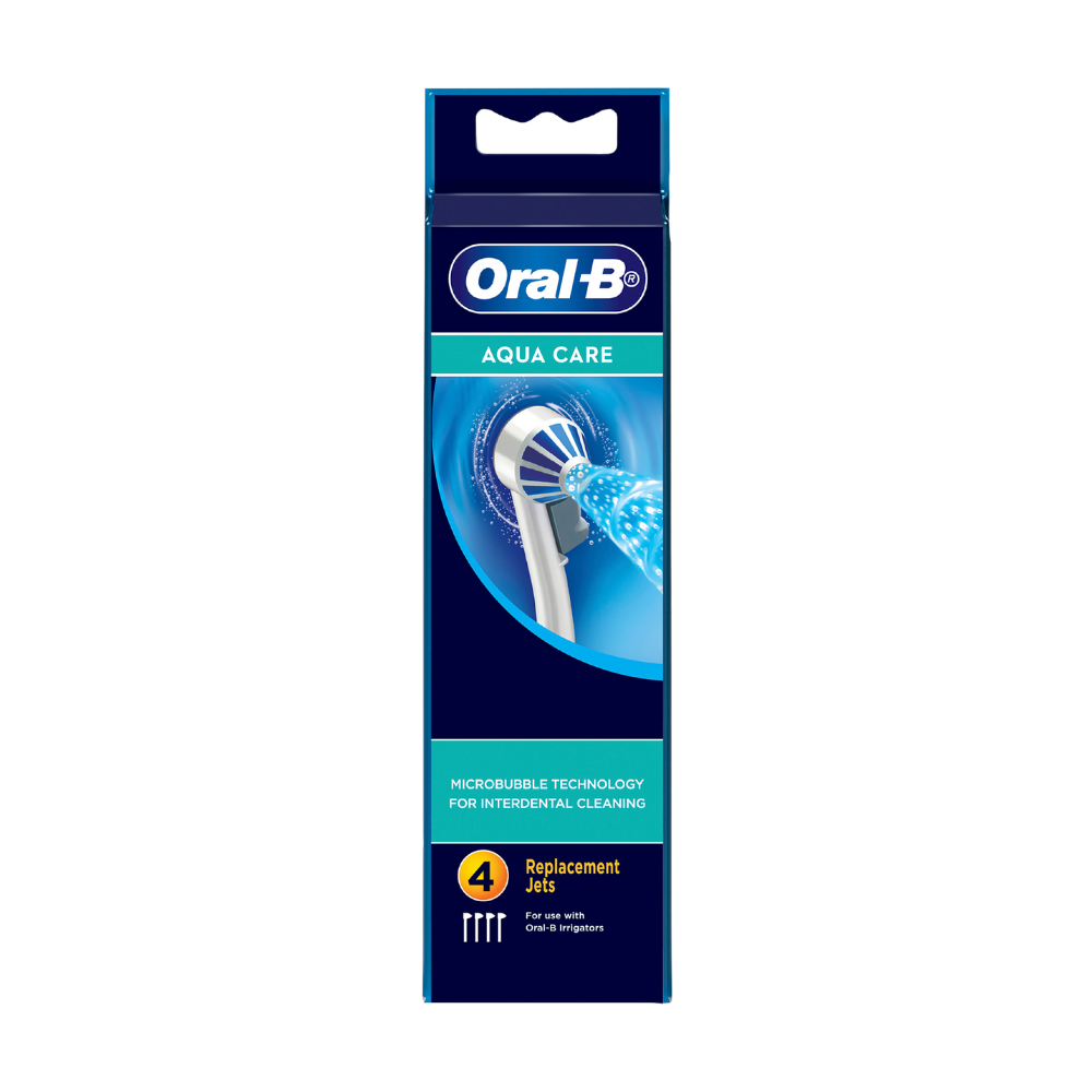 Oral-B AquaCare 4 Portable Irrigator Water Flosser + Replacement Jets 4 Pack Kit
