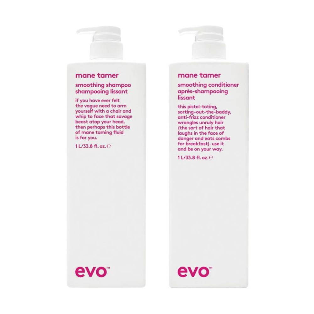 Evo Mane Tamer Smoothing Shampoo & Conditioner 1 Litre (1000mL) Duo