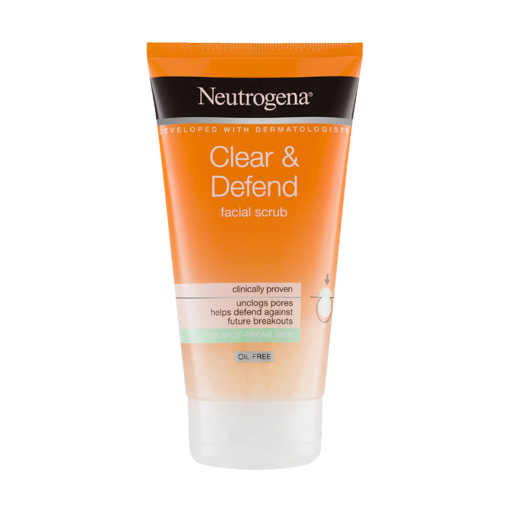3 x Neutrogena Clear & Defend Daily Scrub 150mL