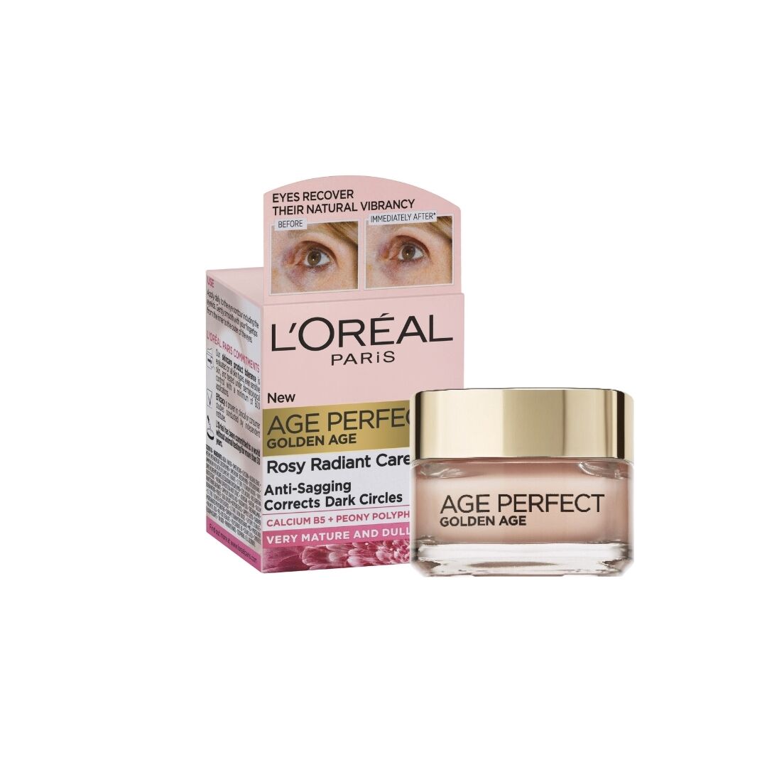 L'Oreal Paris Age Perfect Golden Age Rosy 3 Piece Night Routine Skin Care Set