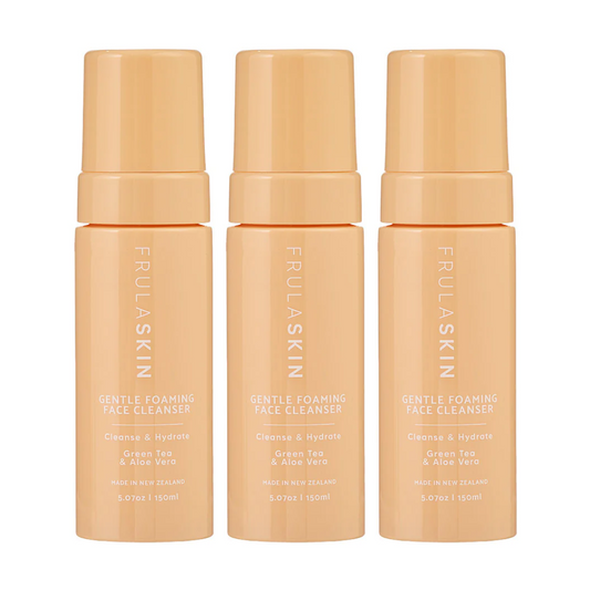 3 x Frula Skin Gentle Foaming Face Cleanser with Green Tea & Aloe Vera 150mL