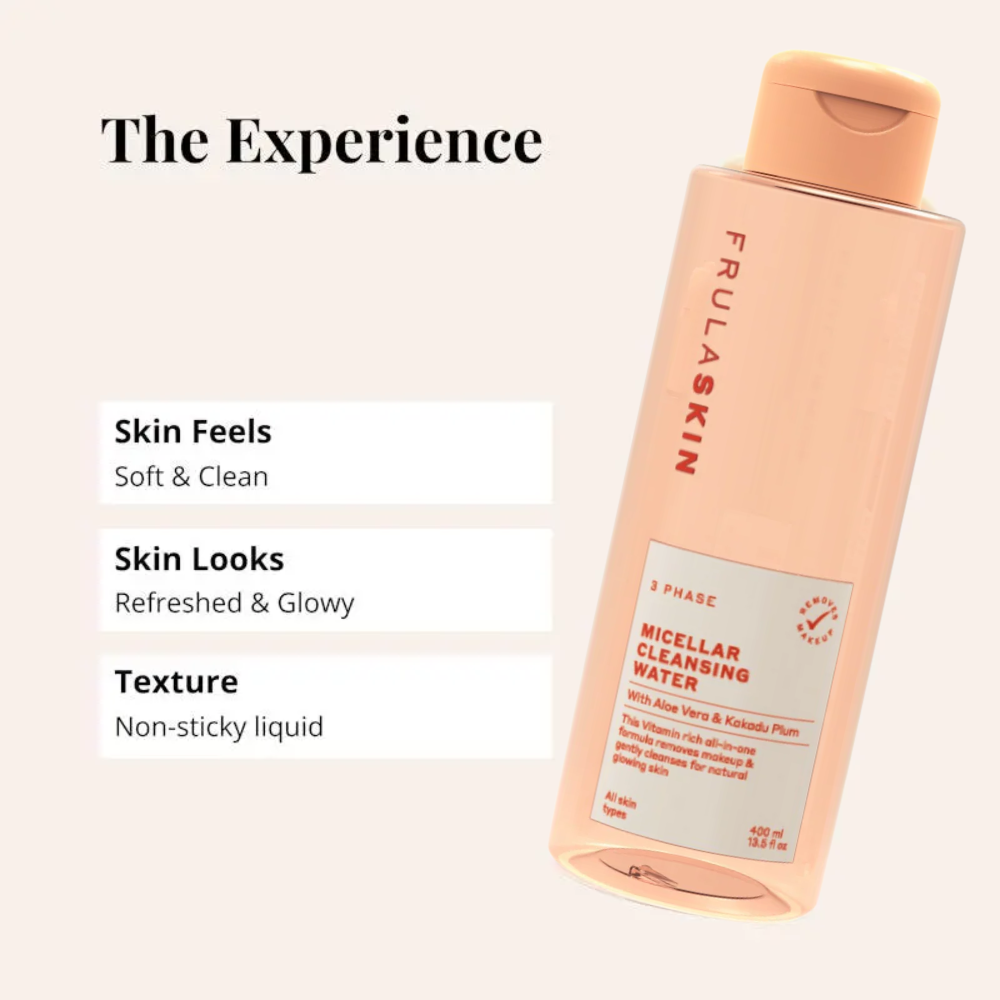 6 x Frula Skin 3 Phase Micellar Cleansing Water Mini with Aloe Vera And Kakadu Plum 150mL