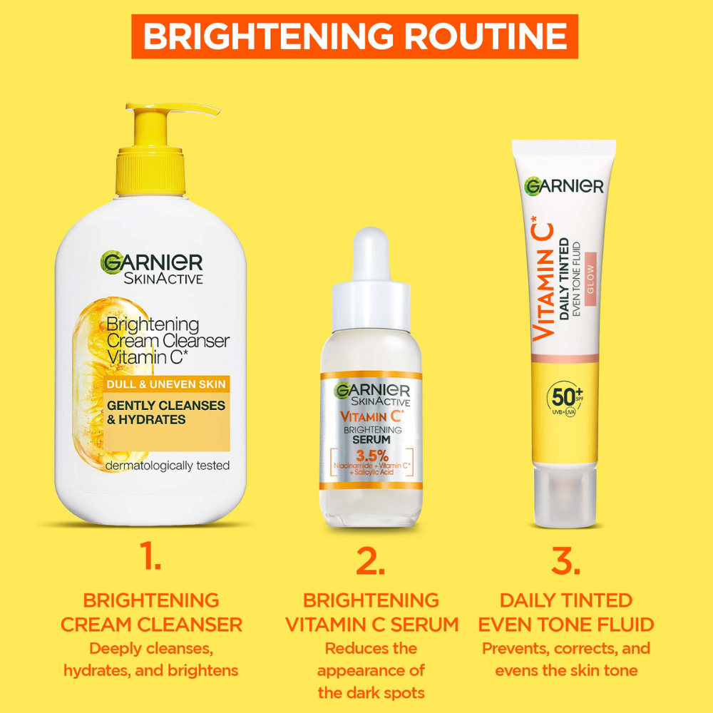 3 x Garnier SkinActive Vitamin C Brightening Serum 15mL
