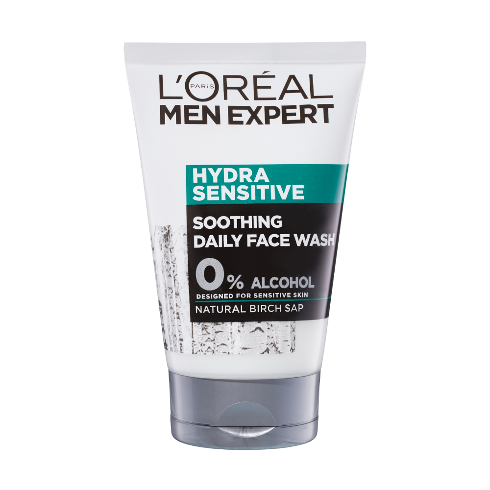 6 x L'Oreal Paris Men Expert Hydra Sensitive Soothing Daily Face Wash 100mL