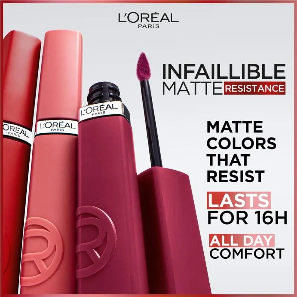 L'Oreal Paris Infaillible Le Matte Resistance Liquid Lipstick 5mL - 400 Spill The Tea
