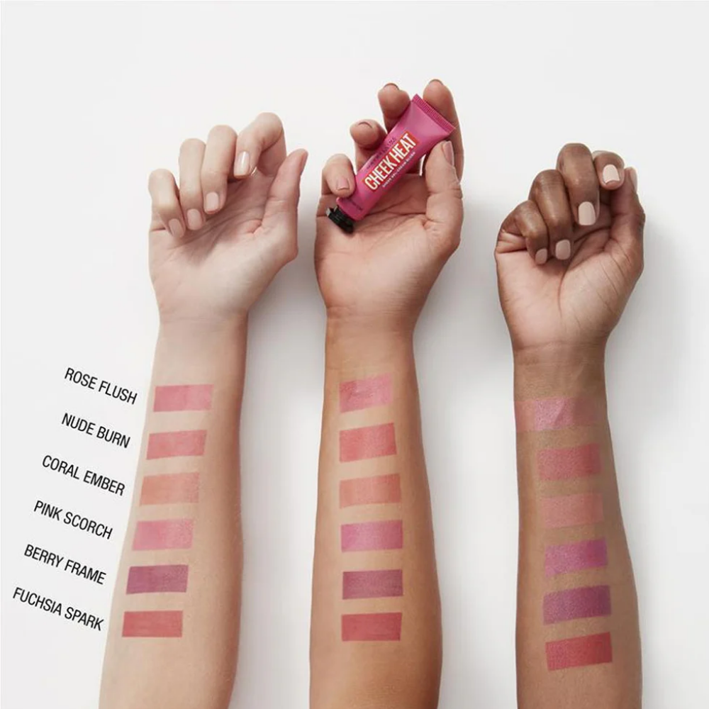 3 x Maybelline Cheek Heat Blush 8mL - 20 Rose Flush