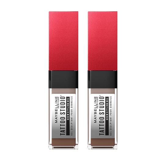 2 x Maybelline Tattoo Brow 36hr Styling Gel 6mL - 255 Soft Brown