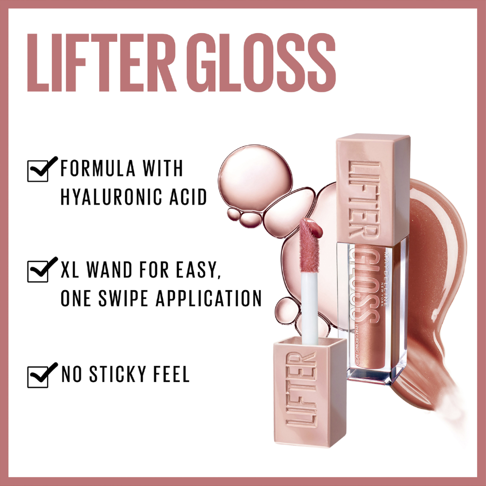 3 x Maybelline Lifter Gloss Hydrating Lip Gloss 5.4mL - 800 Stone