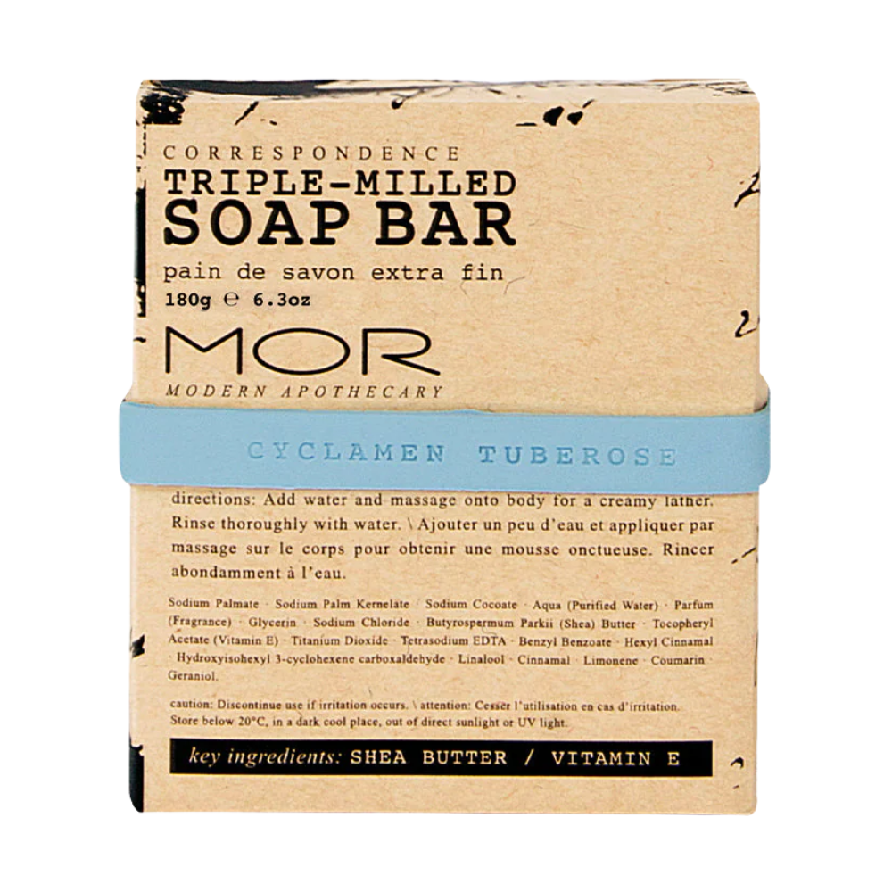 3 x MOR Boutique Correspondence Triple Milled Soap Bar 180g - Cyclamen Tuberose