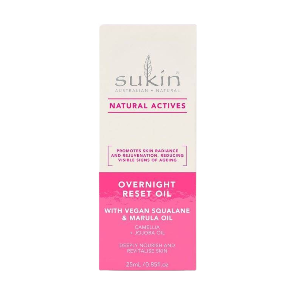 3 x Sukin Natural Actives Overnight Reset Facial Oil 25mL