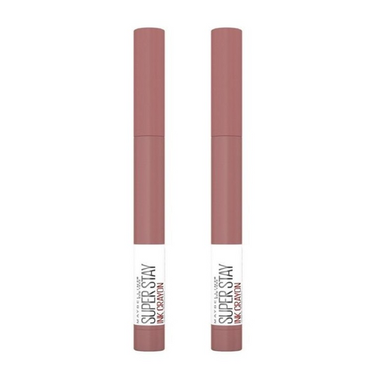 2 x Maybelline SuperStay Ink Crayon Lipstick 1.2g - 105 On The Grind