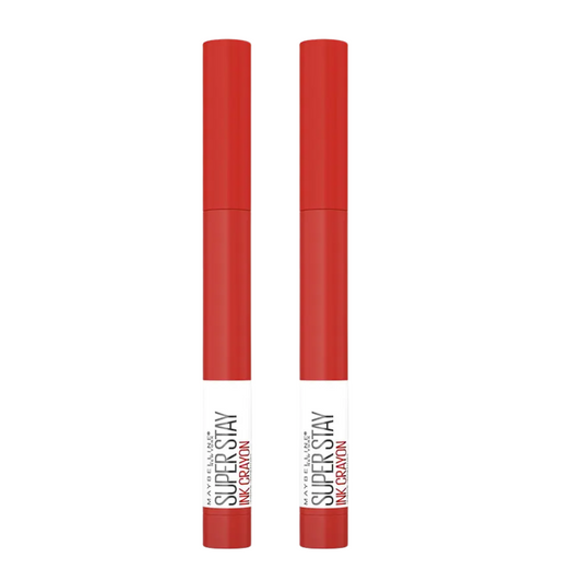 2 x Maybelline SuperStay Ink Crayon Lipstick 1.2g - 115 Know No Limits