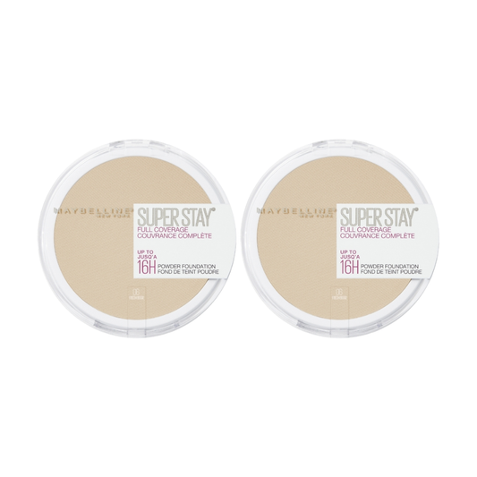 2 x Maybelline SuperStay 16HR Full Coverage Powder Foundation 9g - 06 Fresh Beige