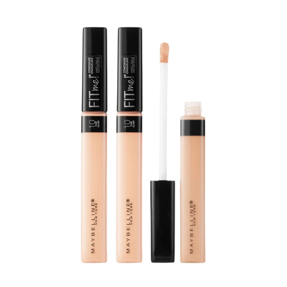 3 x Maybelline Fit Me Natural Medium Coverage Concealer 6.8mL - 15 Light
