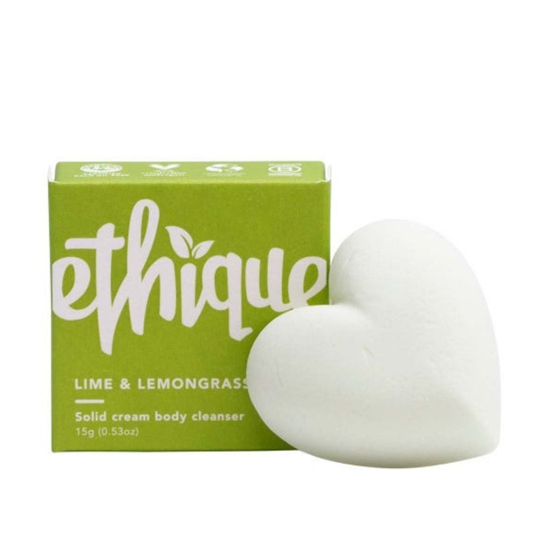 5 x ETHIQUE Solid Cream Body Cleanser Mini 15g - Lime & Lemongrass