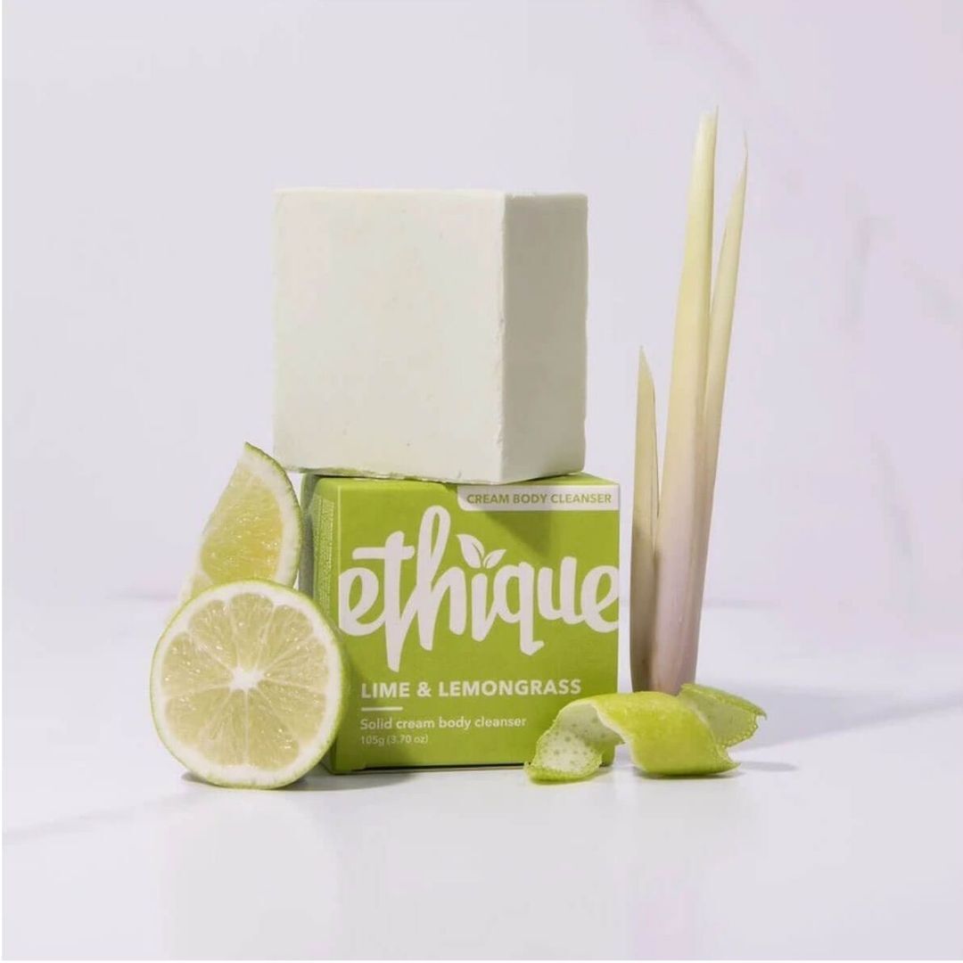 5 x ETHIQUE Solid Cream Body Cleanser Mini 15g - Lime & Lemongrass