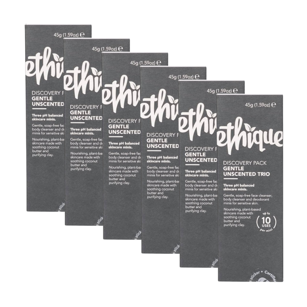 6 x ETHIQUE Discovery Minis 3 Pack - Gentle Unscented 45g