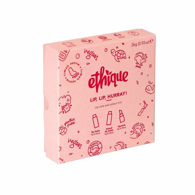 ETHIQUE Lip, Lip, Hurray Lipstick & Lip Balm Gift Pack