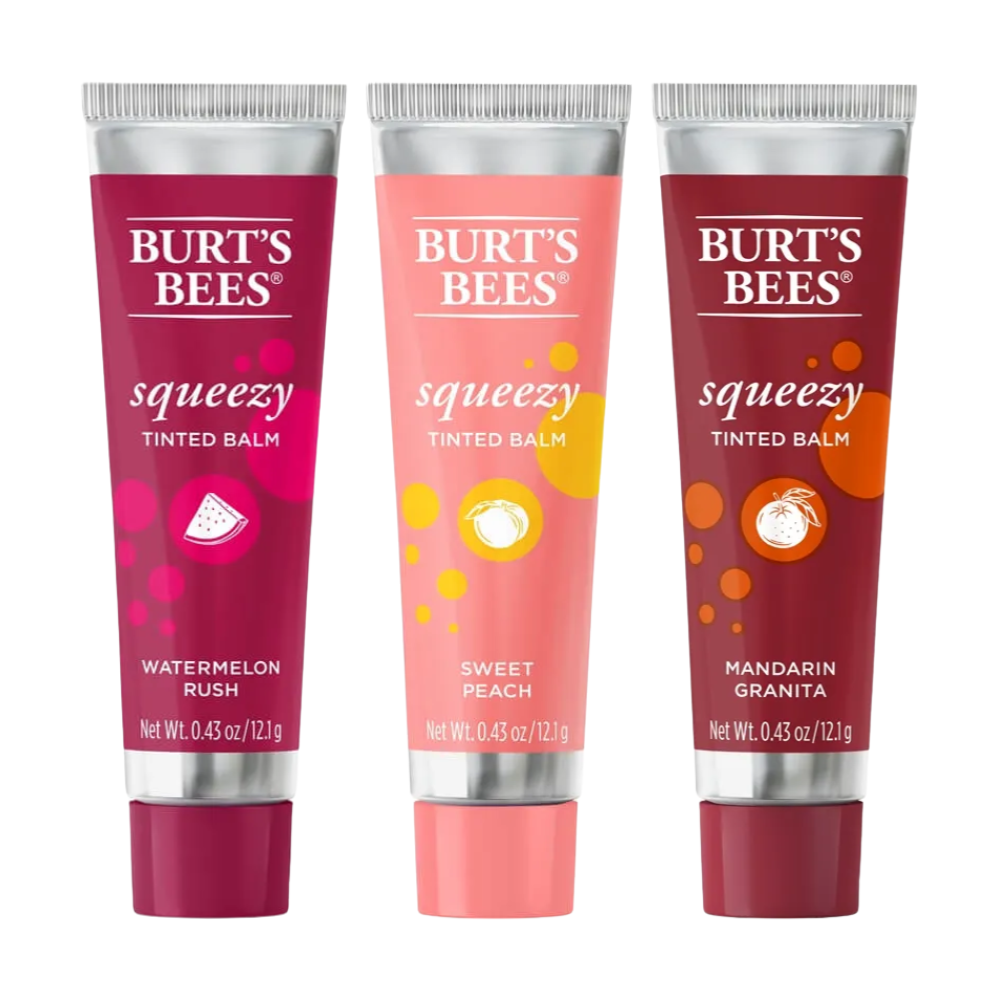 Burt's Bees Squeezy Tinted Lip Balm Juicy Fruits Set 3x12.1g