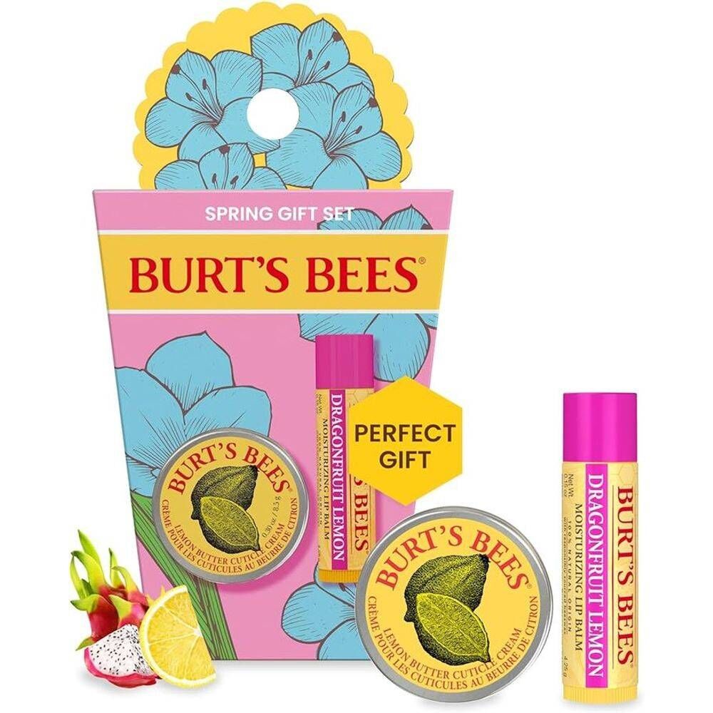 Burt's Bees Spring Surprise Dragonfruit Lemon Lip Balm & Cuticle Butter Duo Set