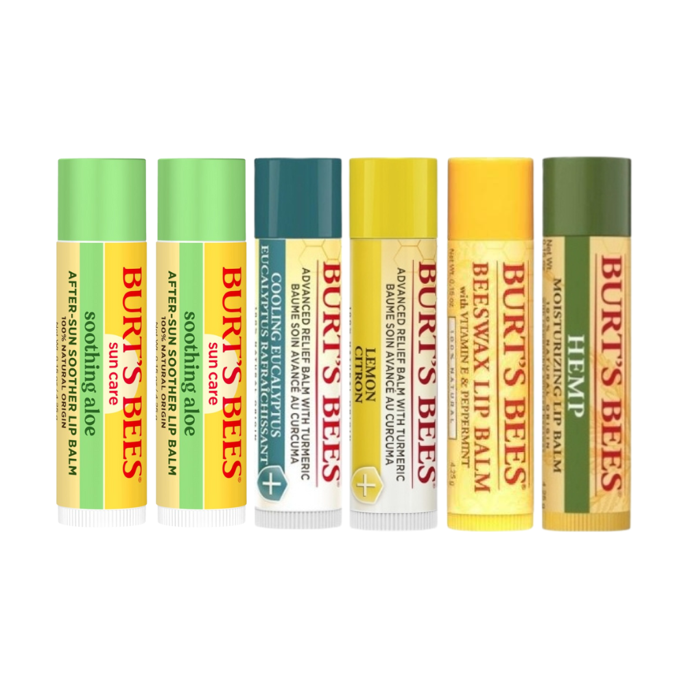 Burt's Bees Nature's Relief Lip Balm Set 6x4.25g