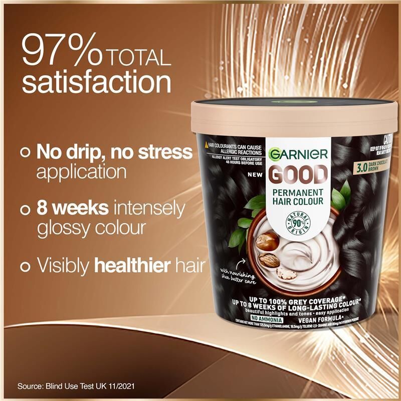 Garnier Permanent Hair Colour - 3.0 Dark Chocolate Brown