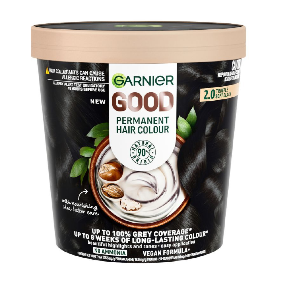 3 x Garnier Permanent Hair Colour - 2.0 Truffle Soft Black