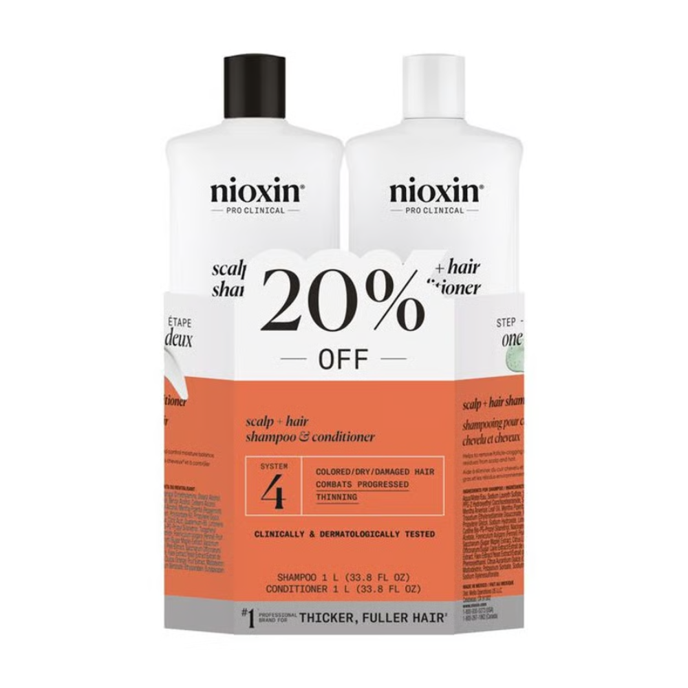Nioxin System 4 Scalp & Hair Shampoo & Conditioner 1000mL Set