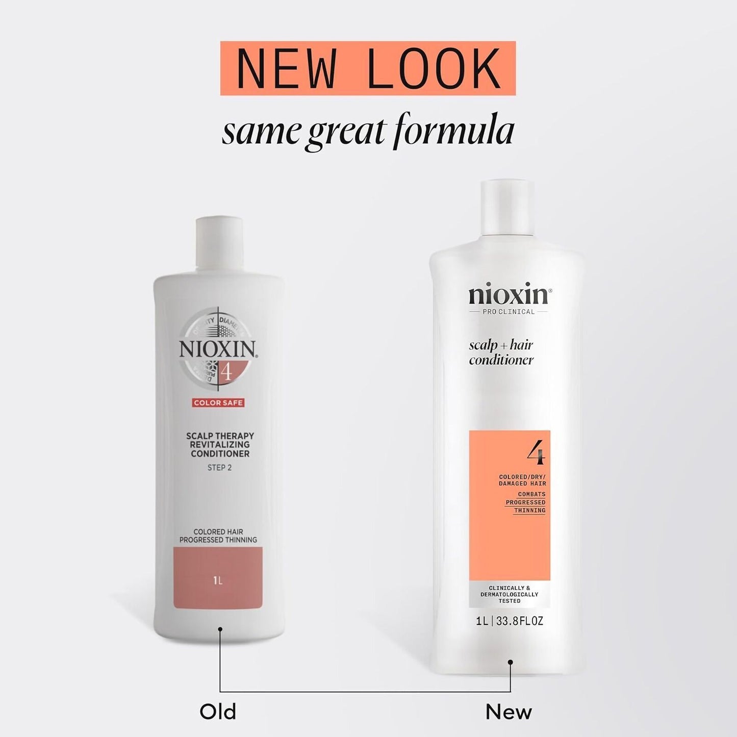 Nioxin System 4 Scalp + Hair Shampoo & Thickening Conditioner 1000mL Set