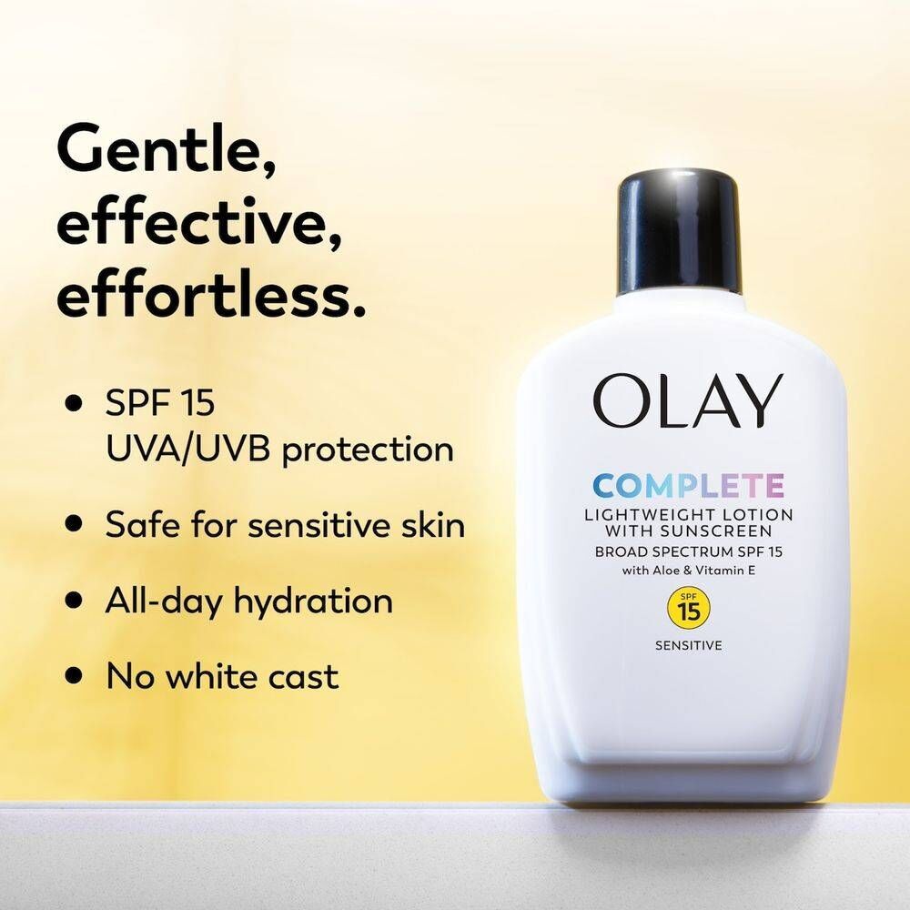 3 x Olay Complete UV Protection Moisture Lotion SPF15 Normal/Dry Skin 150mL