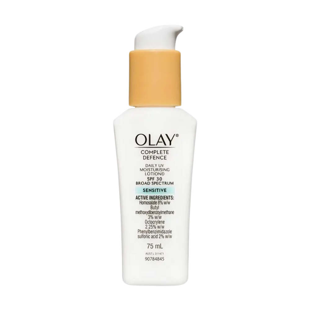 3 x Olay Complete Defence Daily UV Moisturising Lotion Sensitive SPF30 75mL