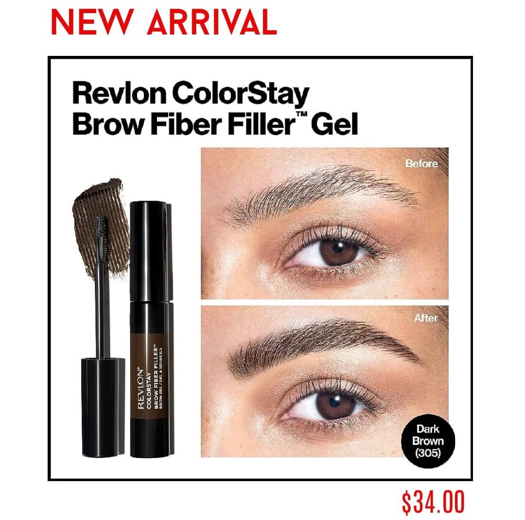 2 x Revlon ColorStay Brow Fiber Filler 6.8g - 305 Dark Brown