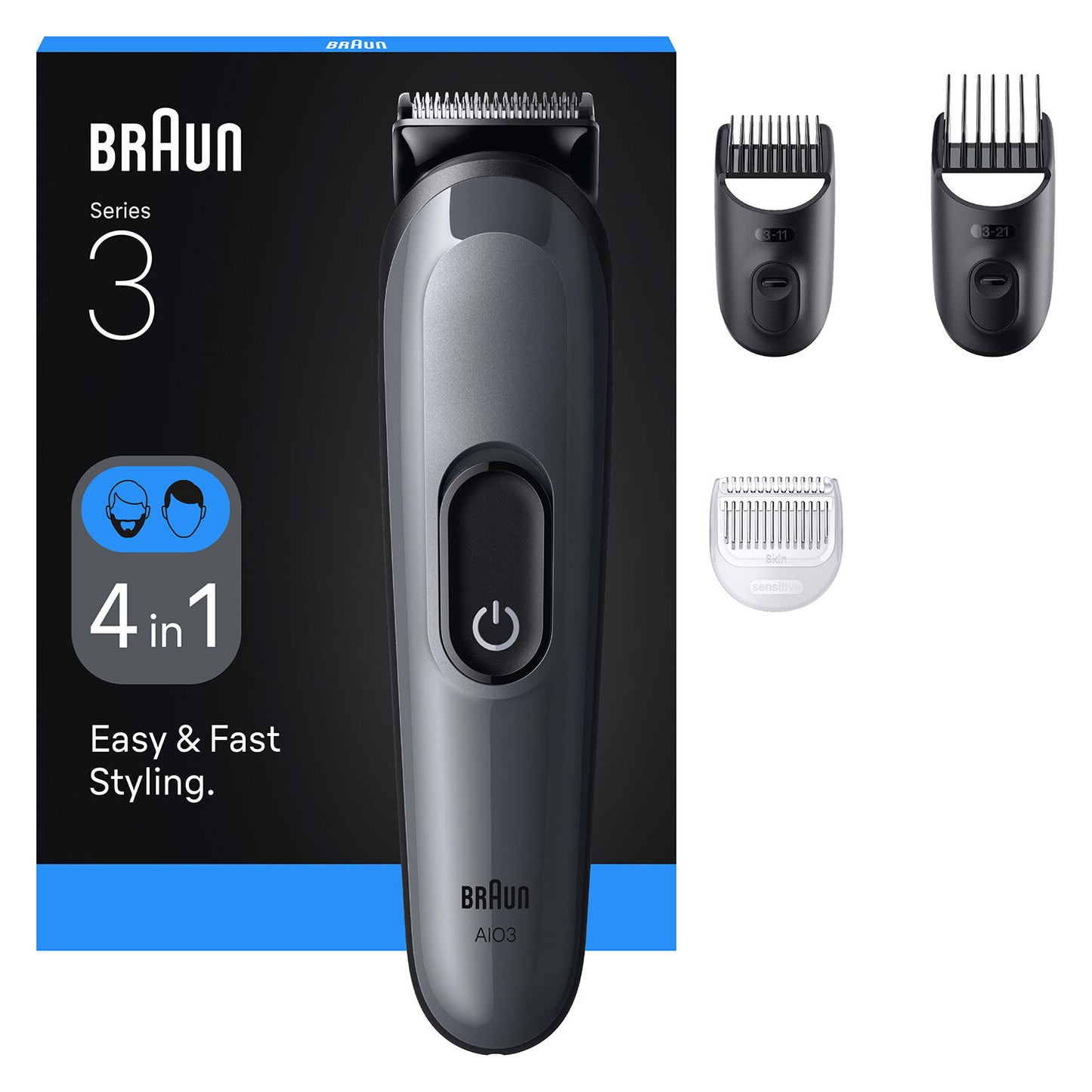 Braun All-in-One Series 3 Trimmer Style Kit AIO3500