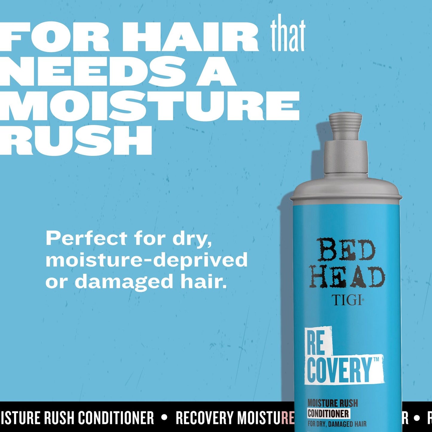TIGI Bed Head Recovery Moisture Rush Shampoo & Conditioner 750mL Duo