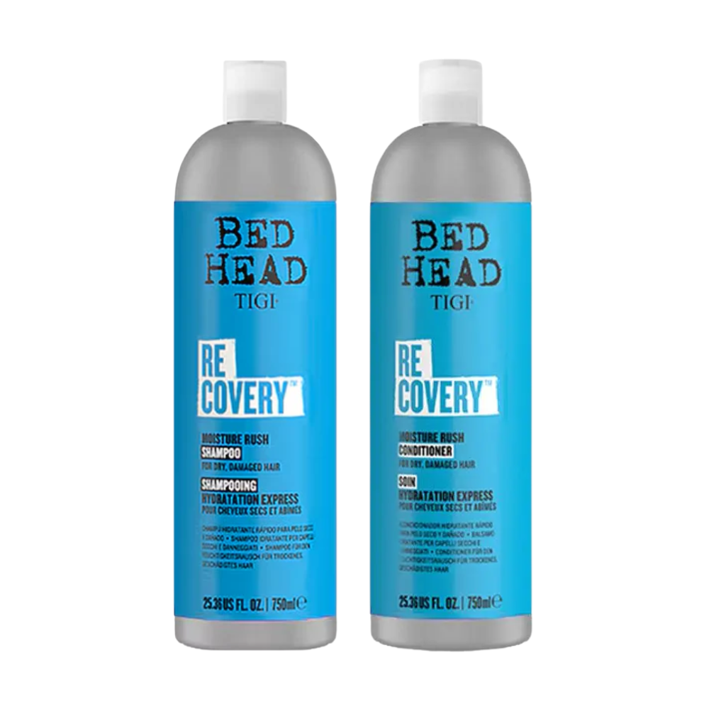 TIGI Bed Head Recovery Moisture Rush Shampoo & Conditioner 750mL Duo