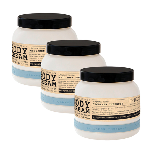 3 x MOR Boutique Correspondence Body Cream 350mL - Cyclamen Tuberose