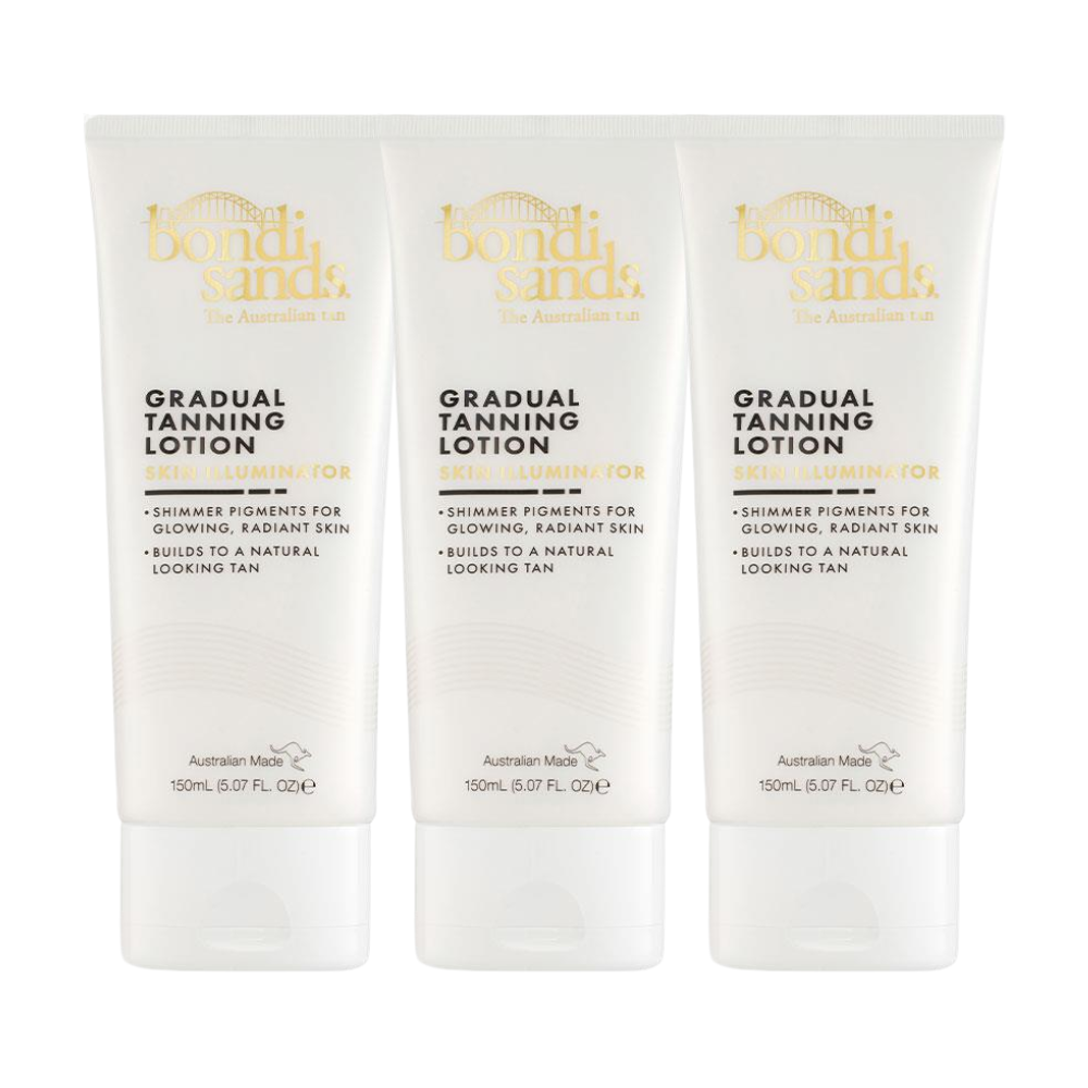 3 x Bondi Sands Gradual Tanning Lotion Skin Illuminator 150mL