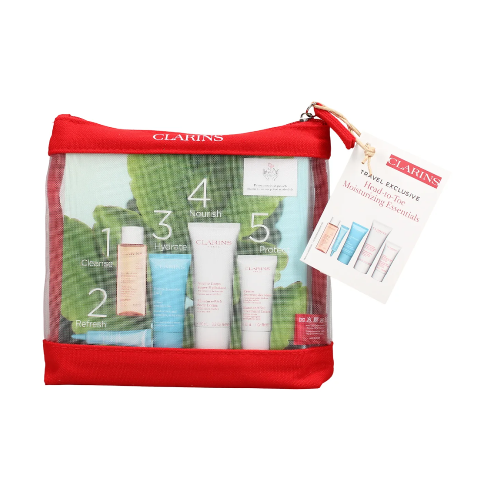 Clarins Head To Toe Moisturising Essentials 5 Piece Gift Set