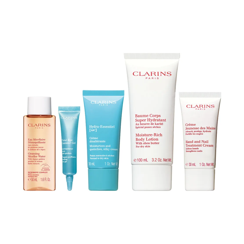 Clarins Head To Toe Moisturising Essentials 5 Piece Gift Set