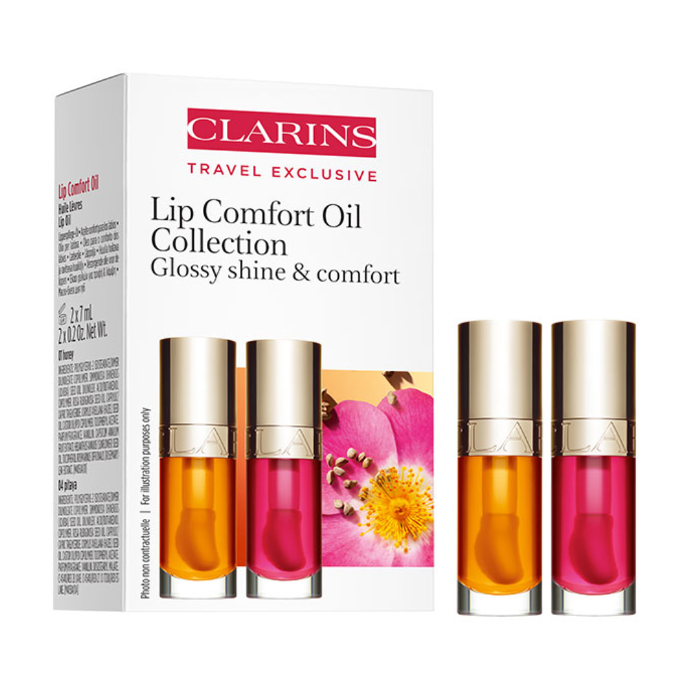 Clarins Lip Comfort Oil Honey & Pitaya Duo Set 2x7mL