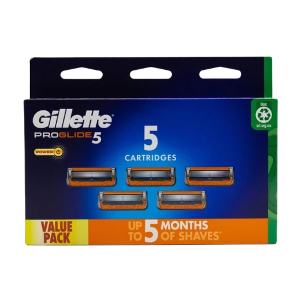 Gillette ProGlide 5 Power 5 Refill Cartridges Razor Blades Value Pack